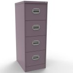pastel violet filing cabinet with 4 drawers