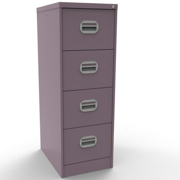 pastel violet filing cabinet with 4 drawers