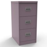 filing cabinet pastel violet 3 drawers
