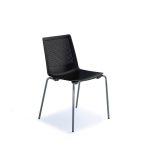 stylish multi purpose chair in black with chrome frame