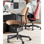 eco friendly office chair in copper fabric in office