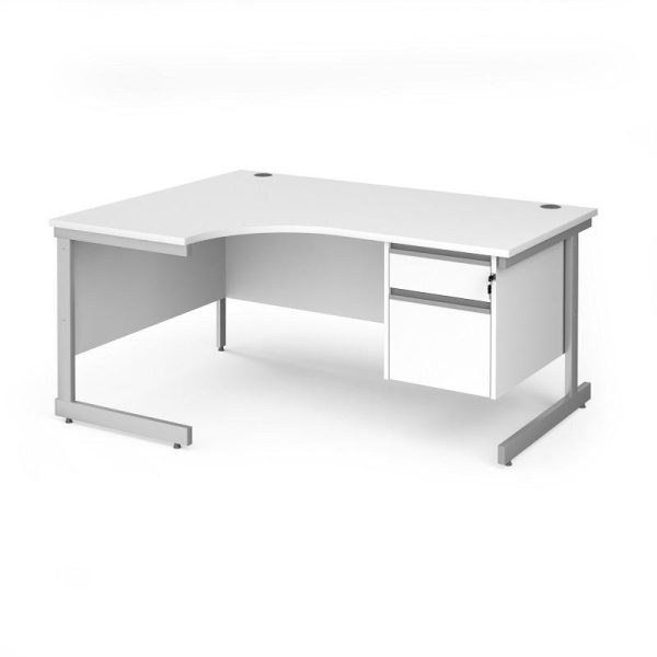 Ergonomic Desk Maine With Two Drawer Pedestal - Image 7