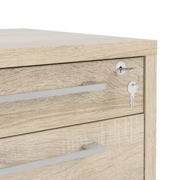 Alexis Office Desk Pedestal Oak - Image 4
