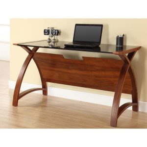 Computer Desk Forme Worktable Walnut/Black 1300