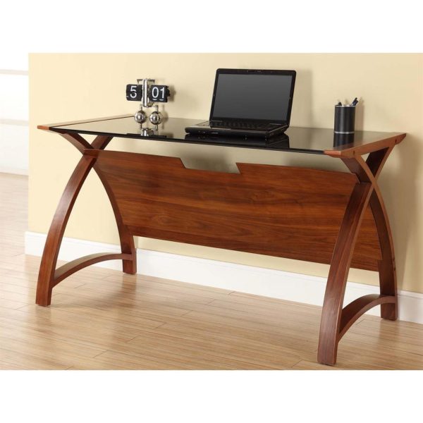 Computer Desk Forme Worktable Walnut/Black 1300