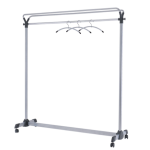 mobile coat rail silver
