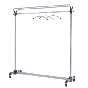 mobile coat rail silver