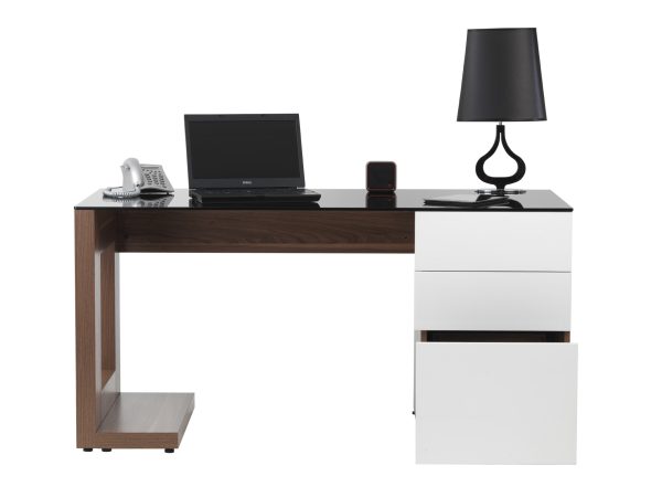 Ace Computer Desk Attitude Two Walnut / White - Image 4