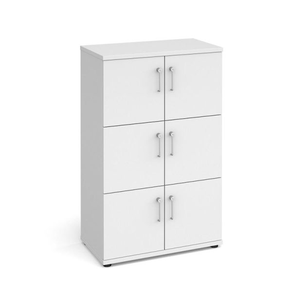 Wooden Office Storage Lockers Hide 6 Compartments - Image 5