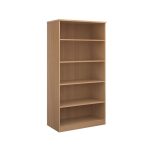 office bookcase oak 2000mm high with 4 shelves