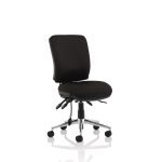 medium back ergonomic operator office chairs in black fabric