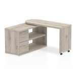 grey oak desk desk in L shape for the home office