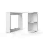 white corner desk. white home office desk