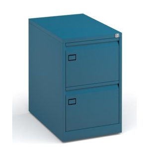 2 drawer office filing cabinet blue