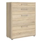 4 drawer filing unit for the office in oak finish