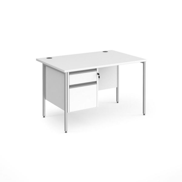 Straight Desk Maine 1200mm x 800mm H Frame With Two Drawers - Image 2