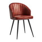 tub chair vintage style red