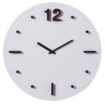 office wall clock white with black markings