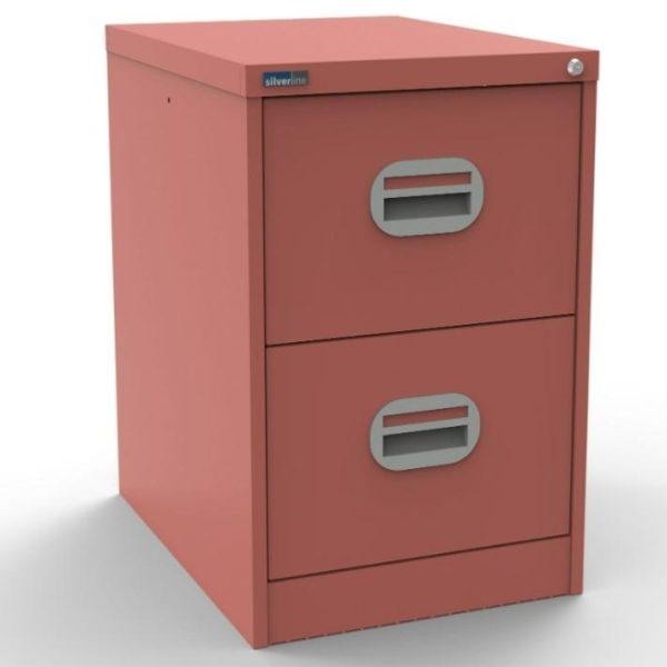 Office Filing Cabinet Connect 2 Drawer Antique Pink