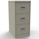 sand filing cabinet with 3 drawers