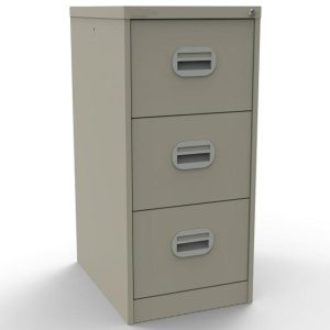 sand filing cabinet with 3 drawers