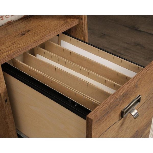 Home Office Executive Trestle Style Desk Oak - Image 5