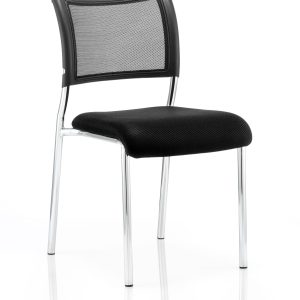 Mesh Chair Brighton Black/Chrome With No Arms