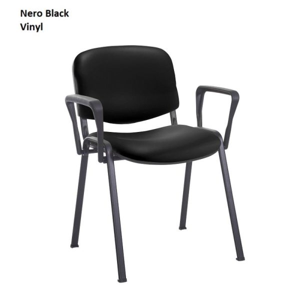 Conference / Meeting Chair Aquarius Black Frame And With Arms Fabric Choices 2 - Image 3