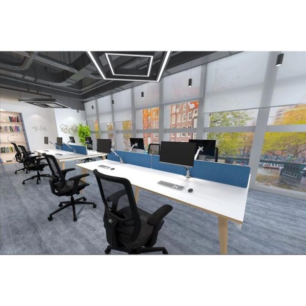 Office Bench Desk Stockholm Back to Back 1400mm 2 person - Image 4