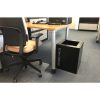 small office recycling bin black with white lettering General Waste