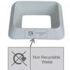 grey office recycling bin ring lid with Non Recyclable Waste lettering