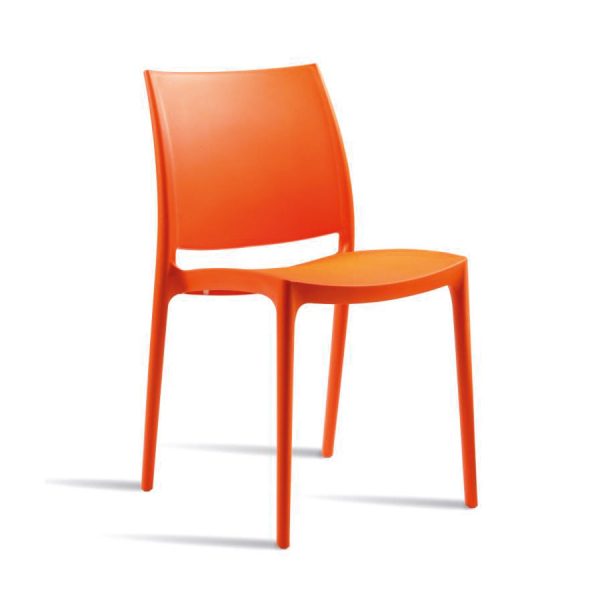 orange cafe chair