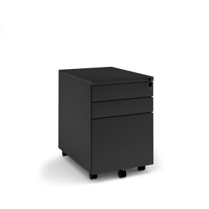 3 drawer office desk pedestal black