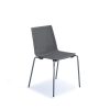 grey meeting chair with chrome frame