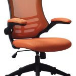 mesh office chair in orange mesh