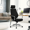 black leather office chairs with chrome arm and base