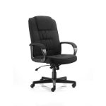 black fabric office chair