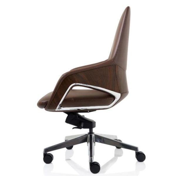 modern olive brown Pu vegan leather office chair
