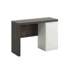home office desk with charcoal ash desk top and light pedestal cupboard
