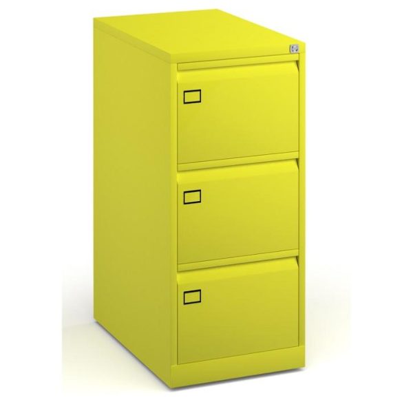 yellow 3 drawer filing cabinet