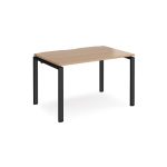 Corporate office desk with oak desk top and black leg frame