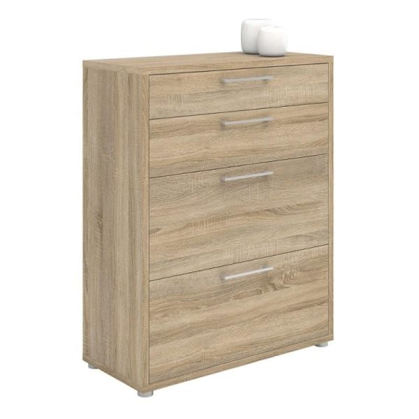 Alexis Office Storage Unit With 2 Drawers and 2 File Drawers Oak - Image 5