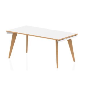 bench desk white desk top and wood legs