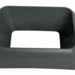 dark grey plastic recycling bin lid