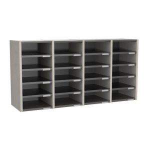 anti bacterial pigeon holes with 20 spaces in grey