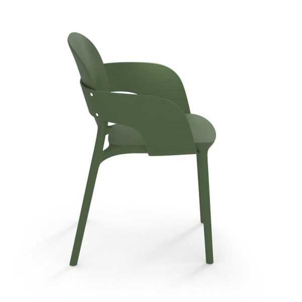 Florence Sustainable Chair With Arms Olive Green - Image 2