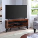 curved walnut tv stand