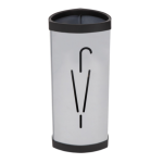 umbrella stands in silver finish