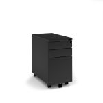 office desk pedestal black narrow