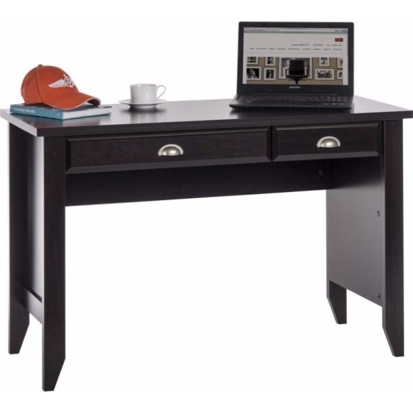 office lap top desk in dark wood